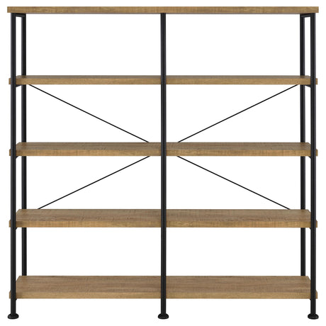 Back angle showing X-back metal bracing