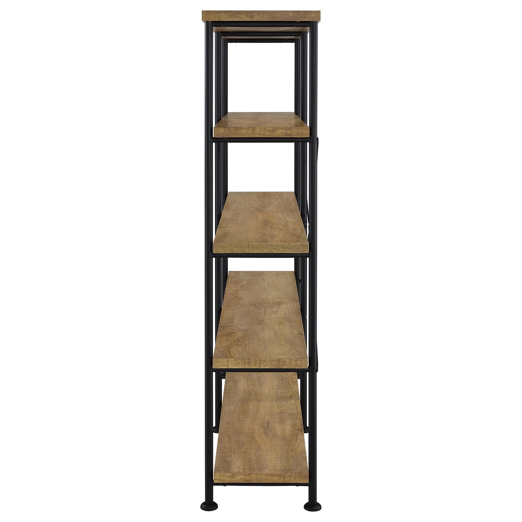 Analiese 63-inch Double Bookshelf with 4 Open Shelves in Mango Finish