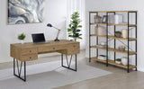 Analiese 63-inch Double Bookshelf with 4 Open Shelves in Mango Finish