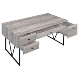 Desk drawer open showing storage space