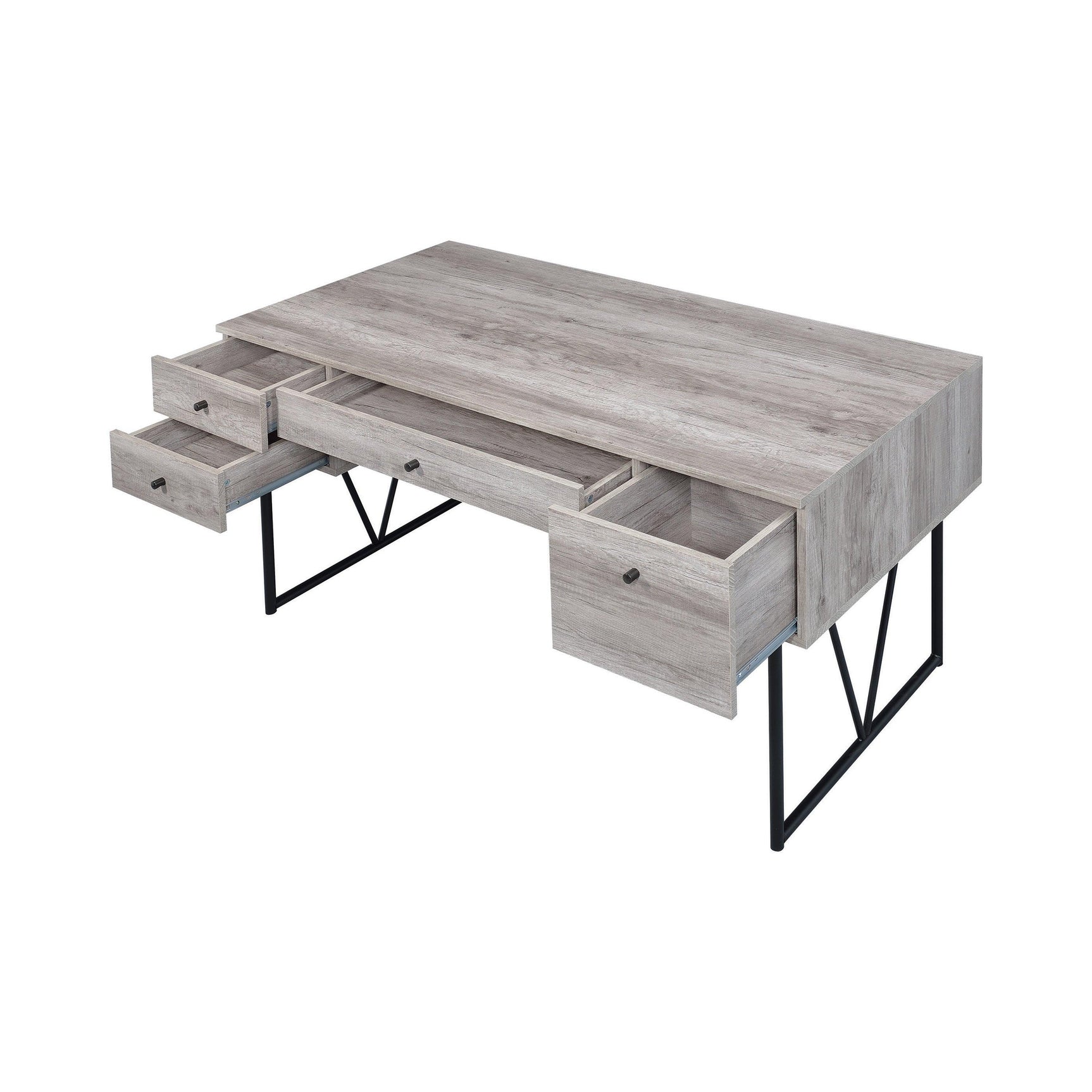 Analiese Bookcase metal frame and base detail