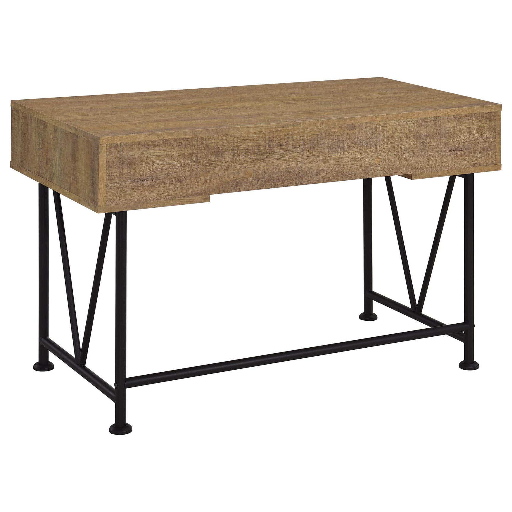 Back view of Analiese writing desk metal frame