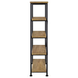 Bookshelf with decorative items and books on shelves