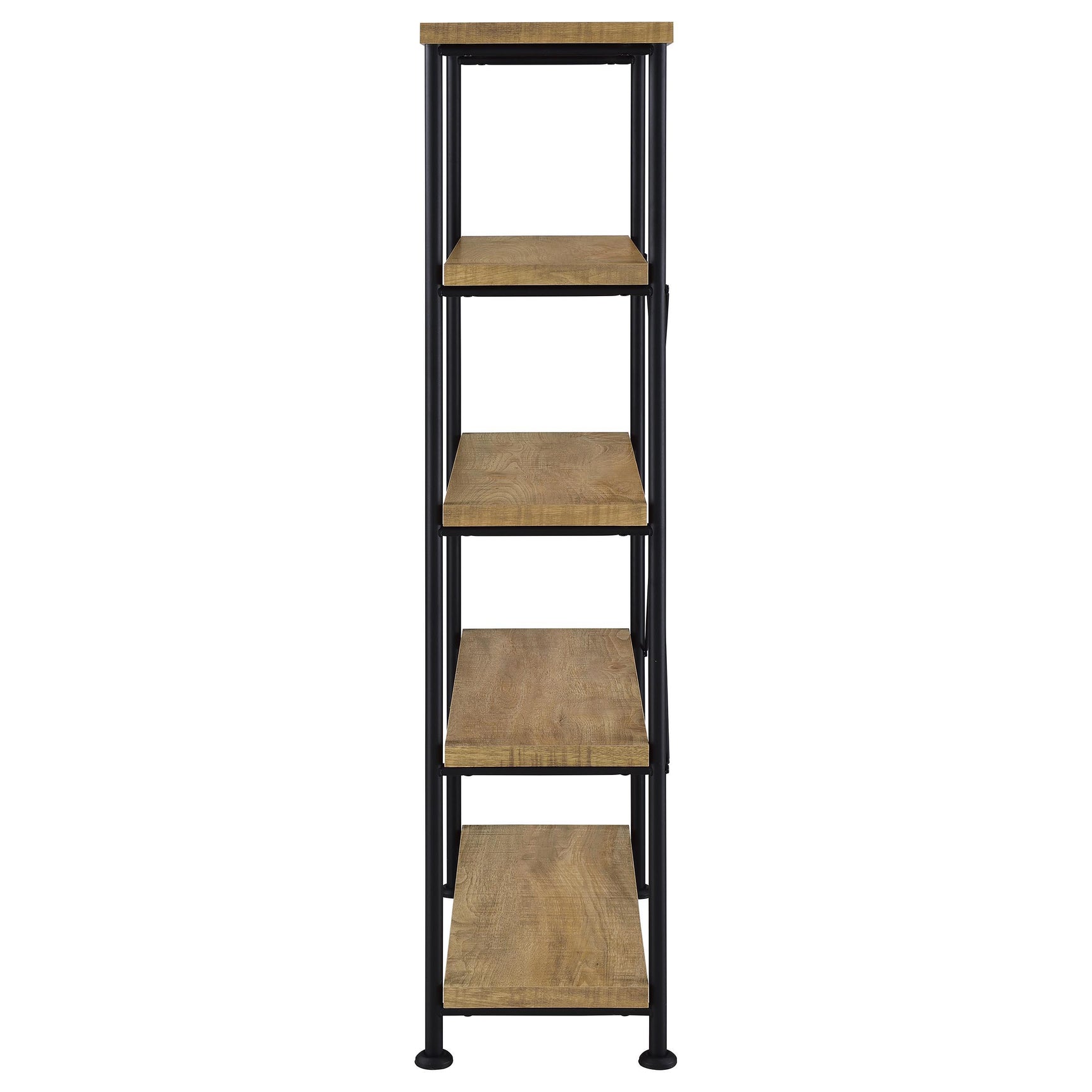 Bookshelf with decorative items and books on shelves