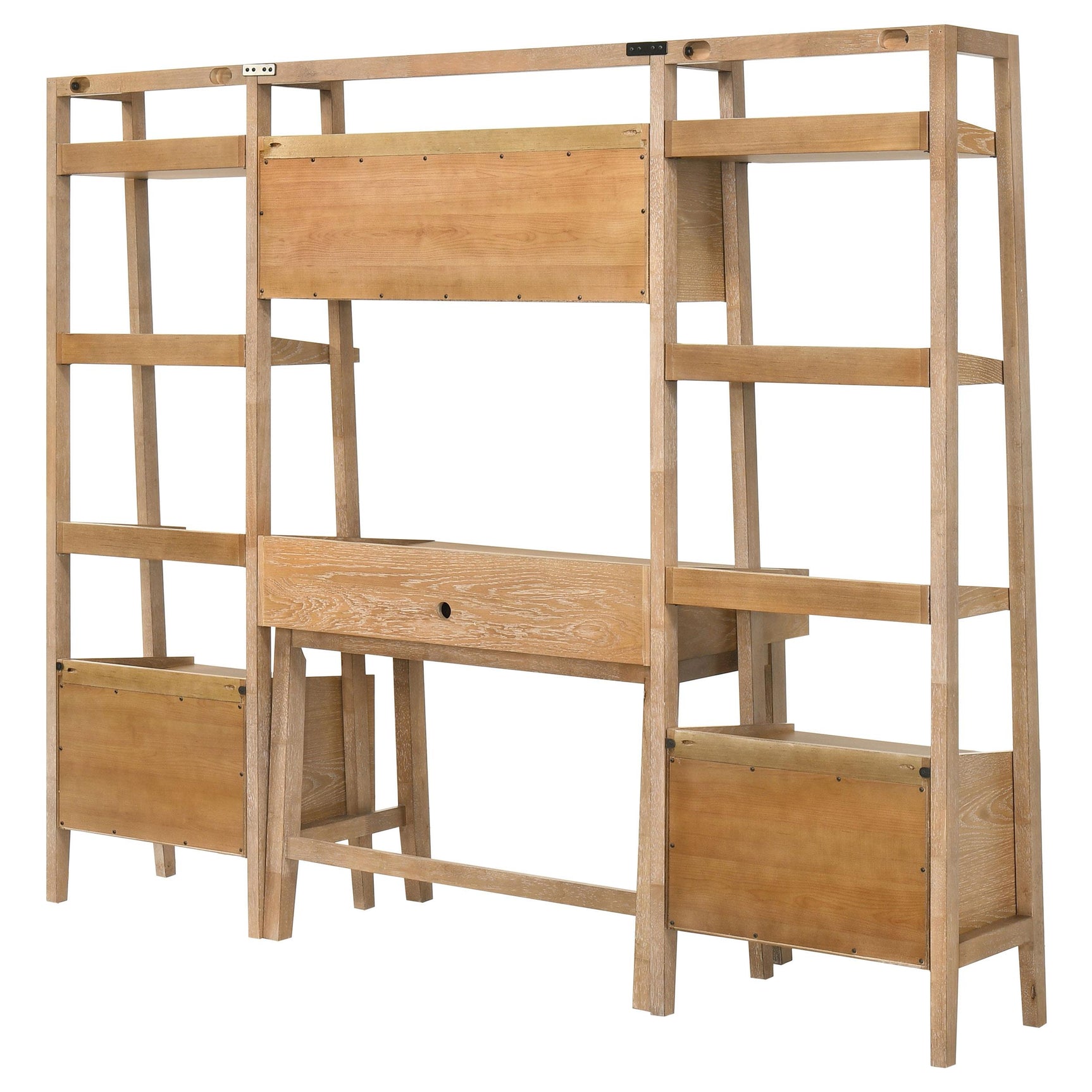 Side profile of writing desk in Fabian set