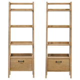 Side view of Fabian 3-shelf bookshelf with drawer