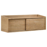 Side view of Fabian bookshelf bridge with storage cubbies