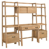 Assembly detail for Fabian bookshelf bridge with cubbies