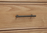 Vermes 2-door office bookcase cabinet close-up of ash veneer and hardware