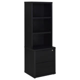 Westpark bookcase side view showing drawer