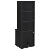 Top open shelf of Westpark black bookcase