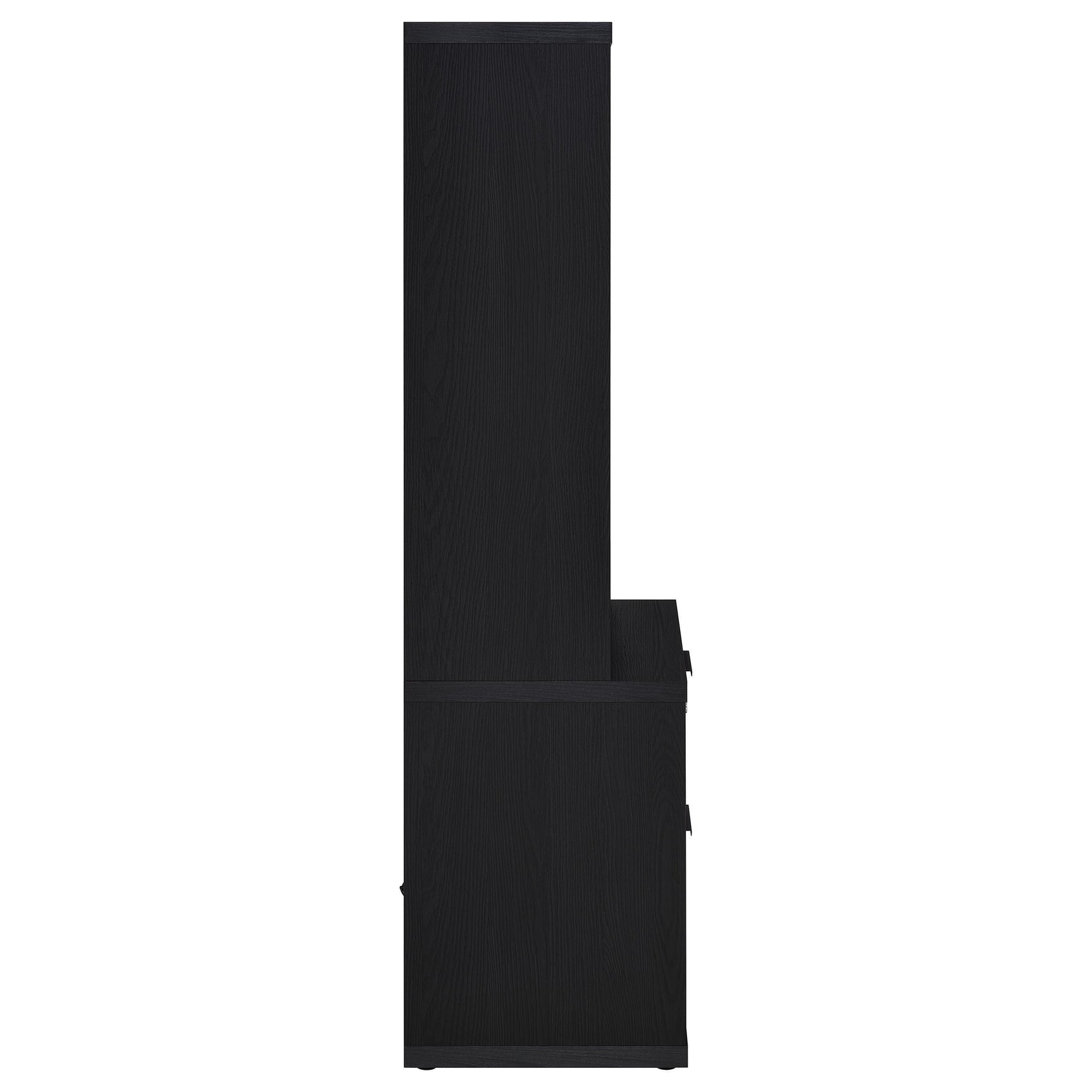 Full height view of Westpark black bookcase