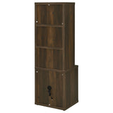 The three separate bookcase units arranged as a wall unit