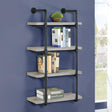 Elmcrest 24-Inch Wall Shelf Black And Grey Driftwood - Ella Furniture