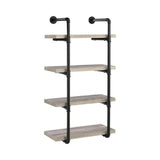 Elmcrest 40-Inch Wall Shelf Black And Grey Driftwood - Ella Furniture