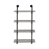 Elmcrest 24-Inch Wall Shelf Black And Grey Driftwood - Ella Furniture