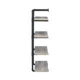 Elmcrest 24-Inch Wall Shelf Black And Grey Driftwood - Ella Furniture