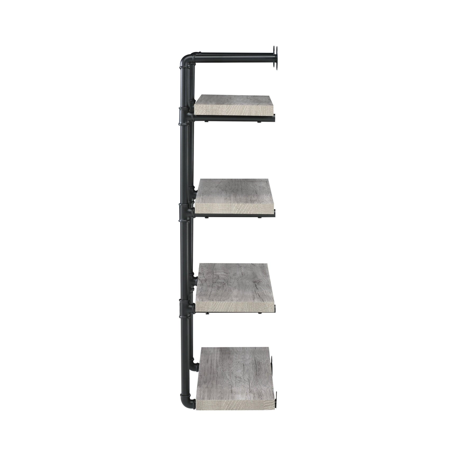 Elmcrest 24-Inch Wall Shelf Black And Grey Driftwood - Ella Furniture