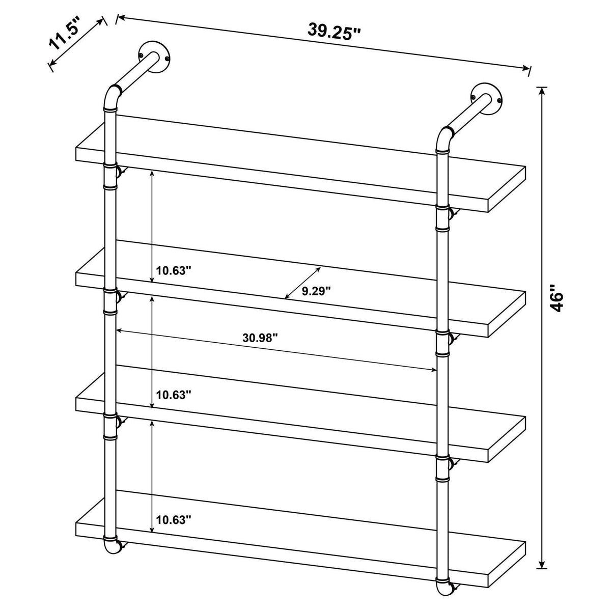Elmcrest wall shelf displayed in room setting