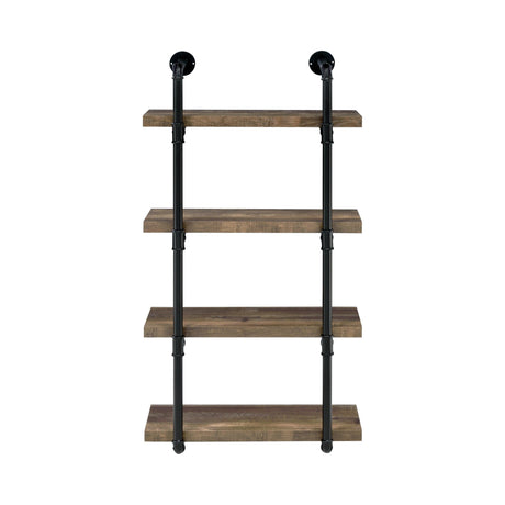 Elmcrest 24-Inch Wall Shelf mounted on wall with decor items