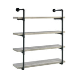 Elmcrest 40-Inch Wall Shelf Black And Grey Driftwood - Ella Furniture