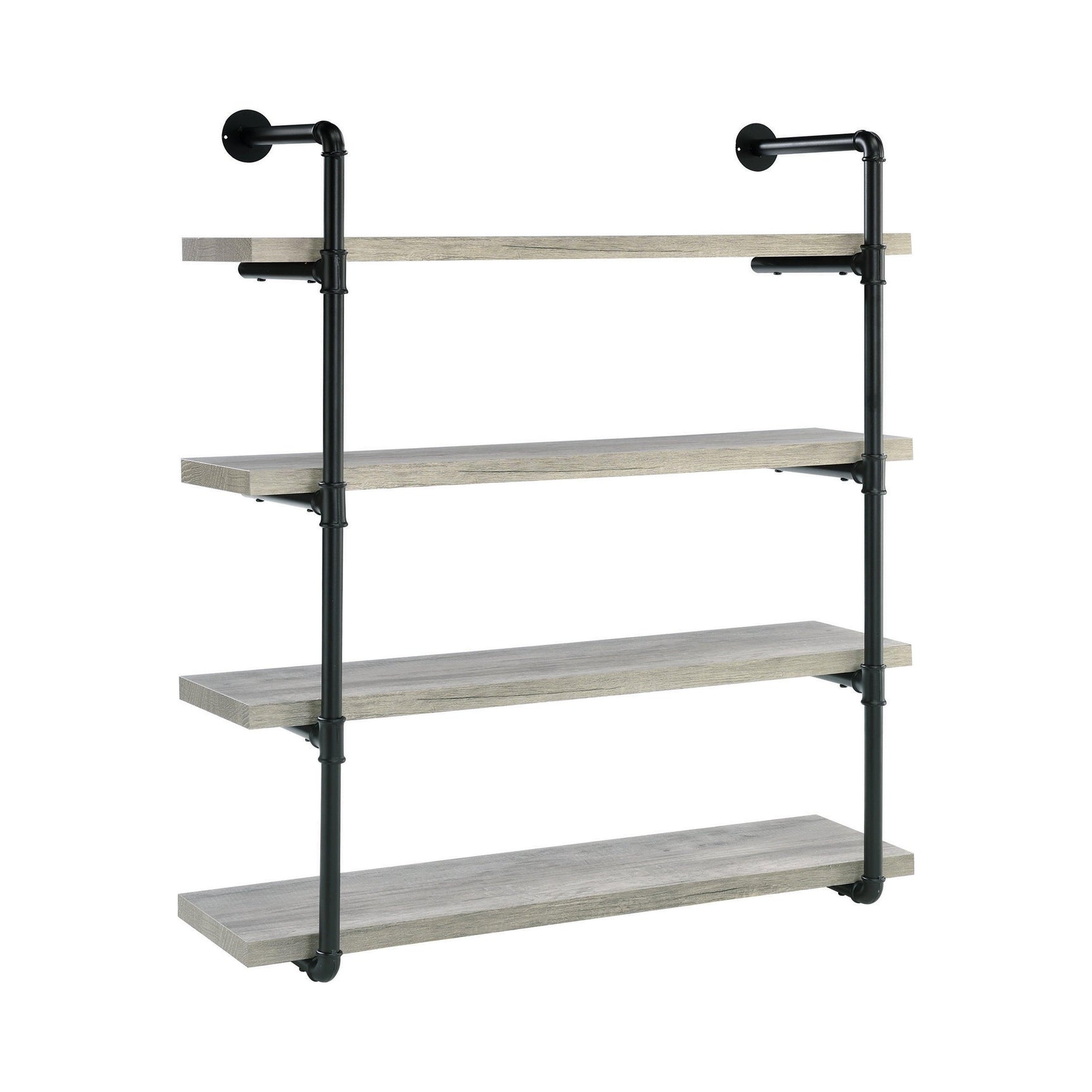 Elmcrest 40-Inch Wall Shelf Black And Grey Driftwood - Ella Furniture