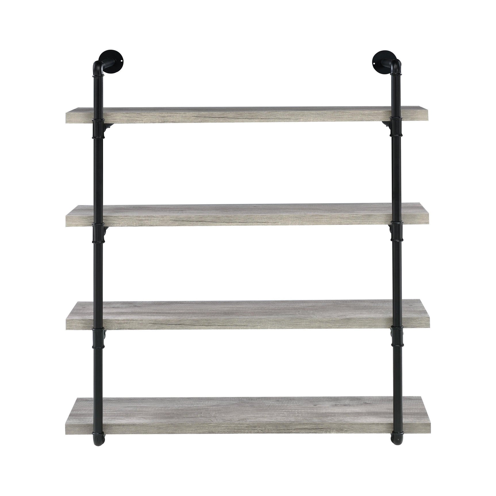 Elmcrest 40-Inch Wall Shelf Black And Grey Driftwood - Ella Furniture