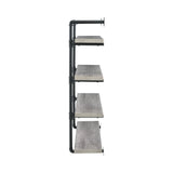 Elmcrest 40-Inch Wall Shelf Black And Grey Driftwood - Ella Furniture