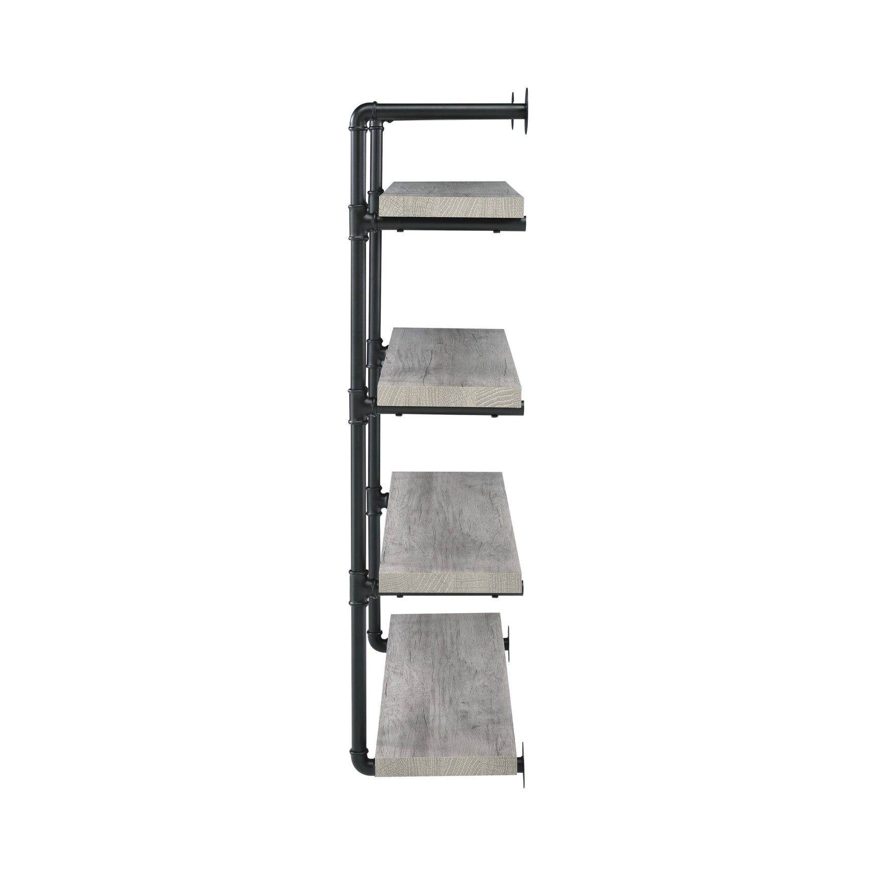 Elmcrest 40-Inch Wall Shelf Black And Grey Driftwood - Ella Furniture