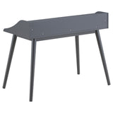 Percy Dark Grey Writing Desk detail of drawer and wood grain finish