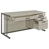 Top view showcasing spacious work surface of Loomis desk