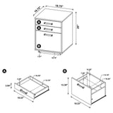 Drawer glides inside the file cabinet