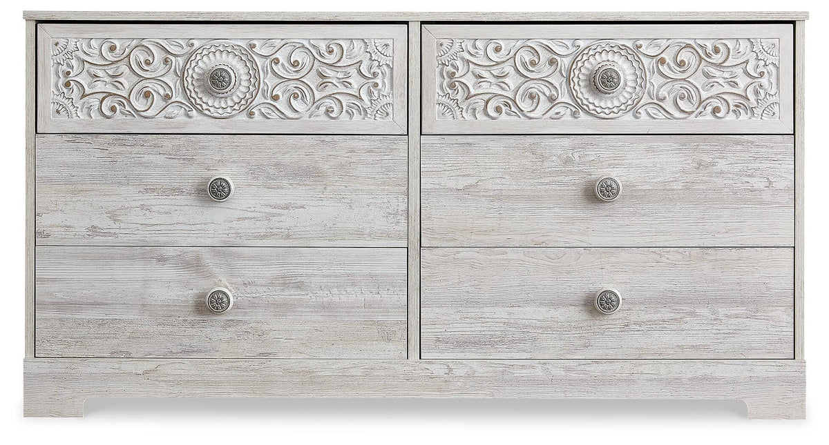 Paxberry Whitewash Dresser — front view