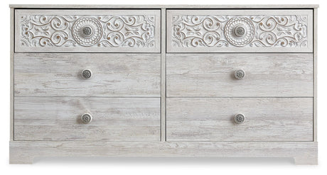Paxberry Whitewash Dresser — front view