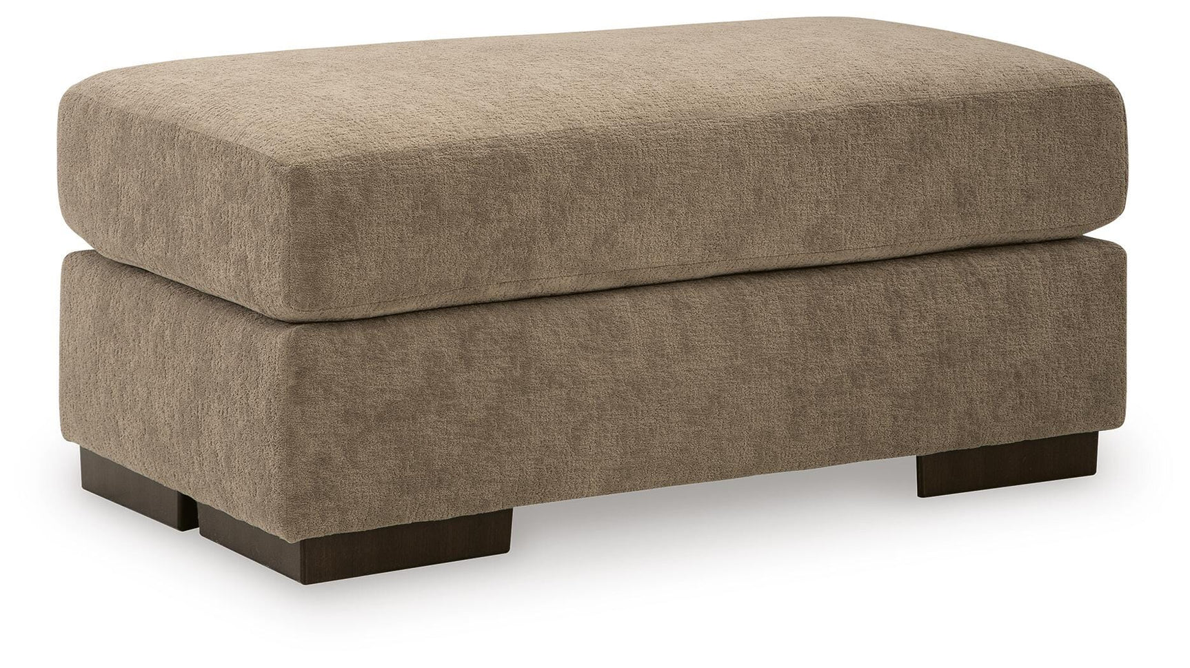 Jayne Park Pecan Chenille Ottoman angled view