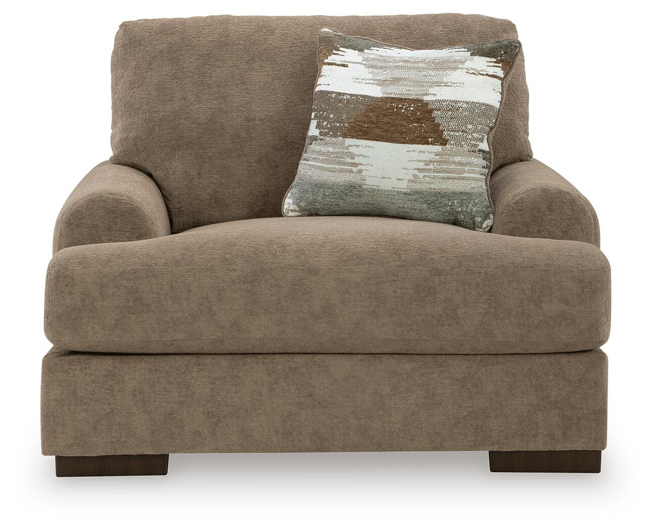 Jayne Park Pecan Chenille Oversized Chair view 3