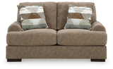 Jayne Park Pecan Chenille Loveseat view 3