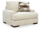 Jayne Park Sand Chenille Oversized Chair angled view