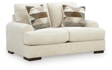 Jayne Park Sand Chenille Loveseat angled view