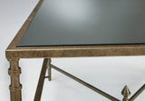 Aged Gold Mirrored Coffee Table with Glass Shelf — product image 2