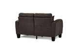 Close-up detail of sofa and loveseat tufting