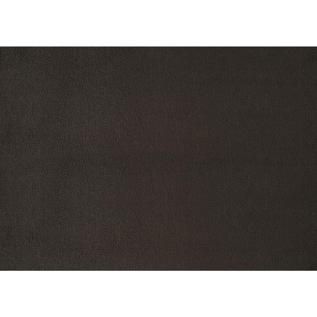 Chocolate fabric and wood frame detail on Sinclair sectional sofa