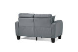 Back detail of Sinclair Gray Fabric Tufted Living Room Set