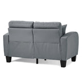 Close-up of tufted detail on Sinclair Gray Loveseat