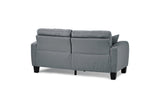 Side profile of Sinclair Gray Fabric Tufted Living Room Set