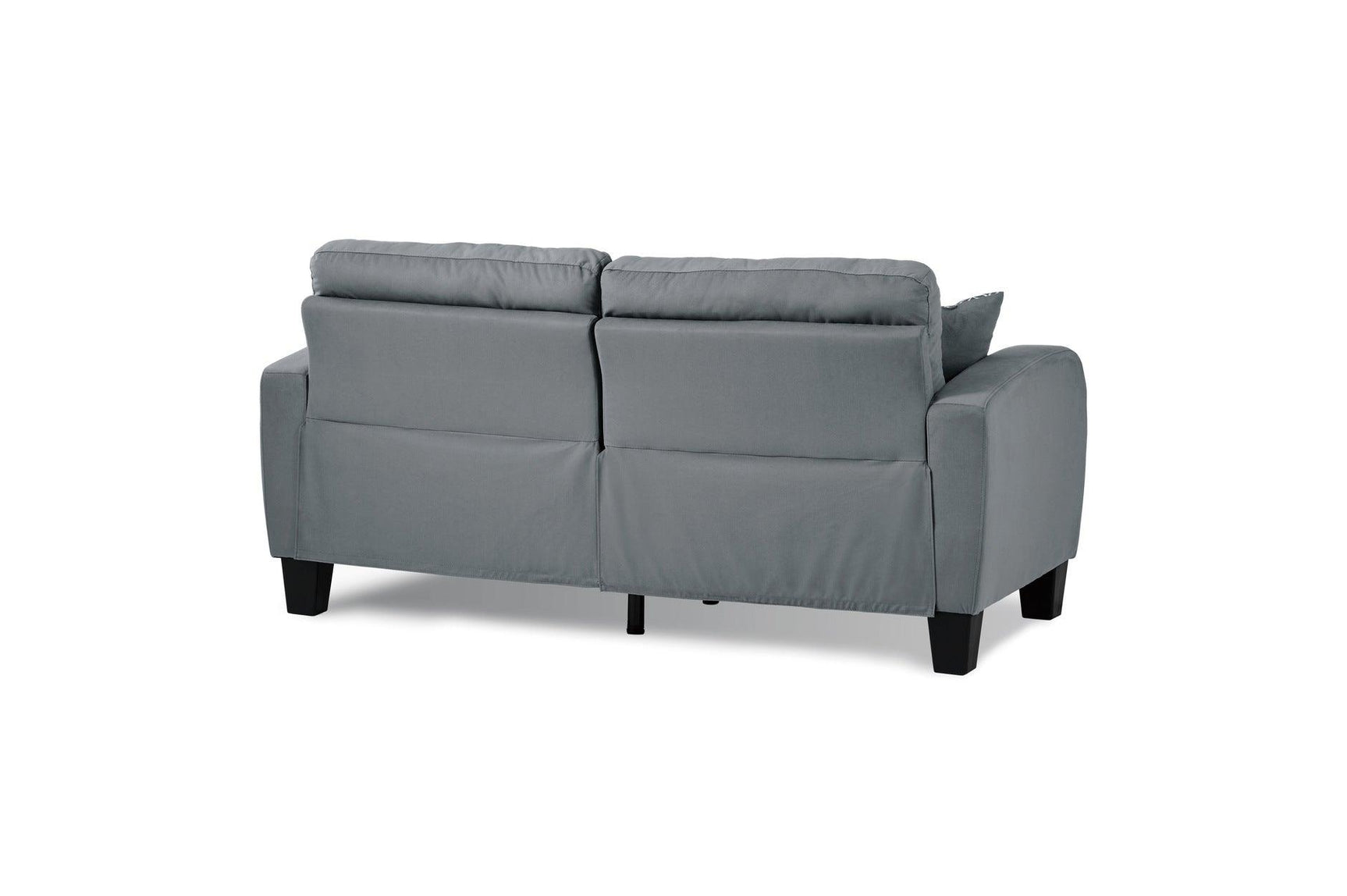 Side profile of Sinclair Gray Fabric Tufted Living Room Set