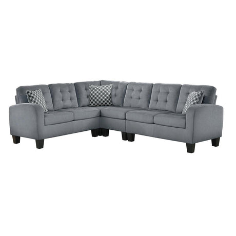 Sinclair Gray 2-piece reversible sectional sofa main view