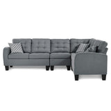 Sinclair Gray sectional sofa side view