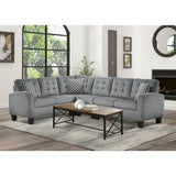 Room view of Sinclair Gray 2-piece sectional sofa in living area