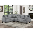 Sinclair Gray sectional sofa front view